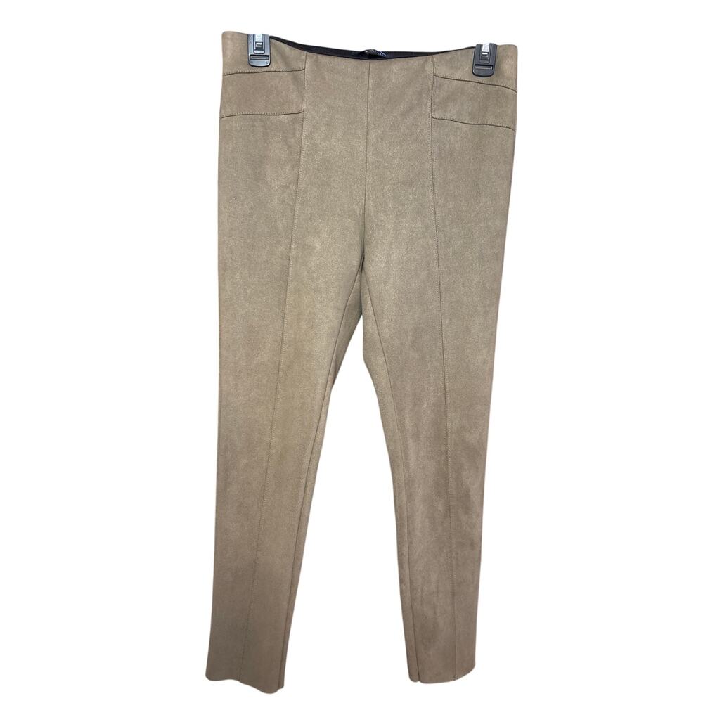 Stella Luce Women’s Tan Beige Faux Suede Leggings Size Medium